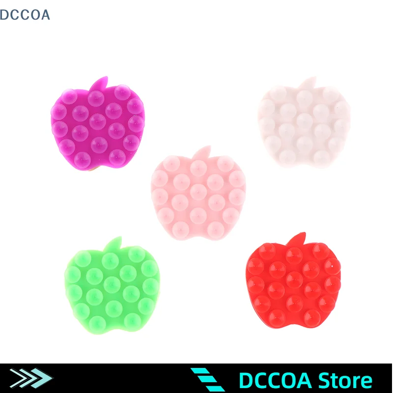 1Pc Butterfly Shaped Silicone Pad For Mobile Phone Fixture Suction Cup Backed Adhesive Silicone Fixed Sucker Pad