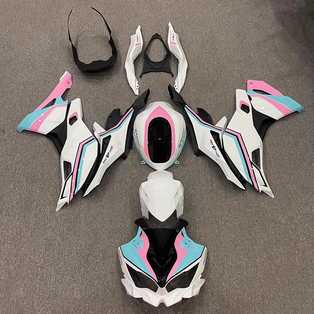 Blue&Pink ABS Injection Fairing Kit Body Work For KAWASAKI NINJA ZX4RR ZX-4R 2019 2020 2021 2022 2023 2024 19-24