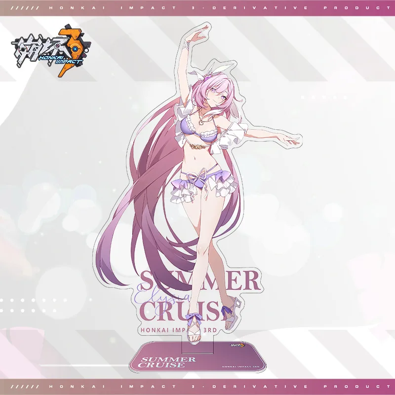 Game Honkai Impact 3rd Cosplay Figure SUMMER CRUISE tema berdiri Misteln Elysia Kiana Bronya Mei suhang ARCA akrilik Anime Co