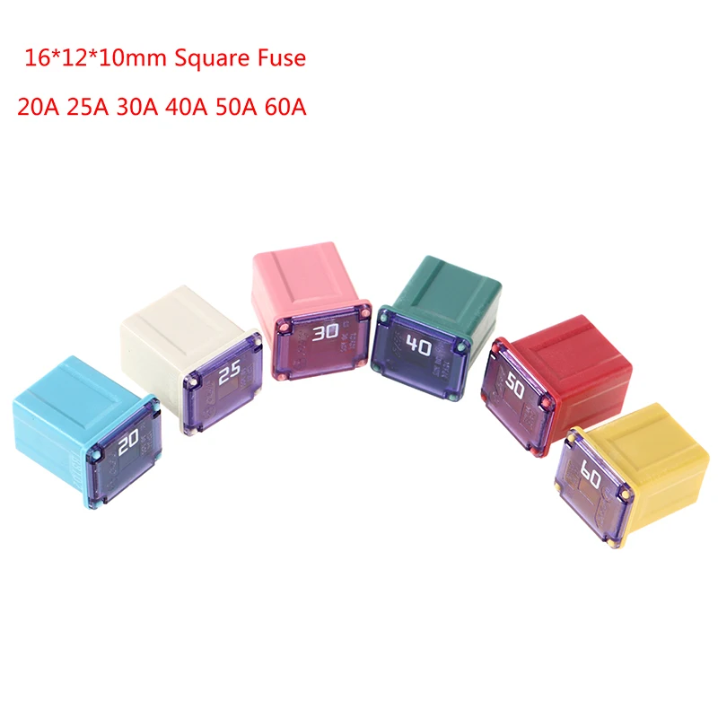 1Pc Square Fuse 20A 25A 30A 40A 50A  PEC Automotive Car Fuse Tube Waterproof Fuse Box For Nissan Honda Toyota,socket Optional