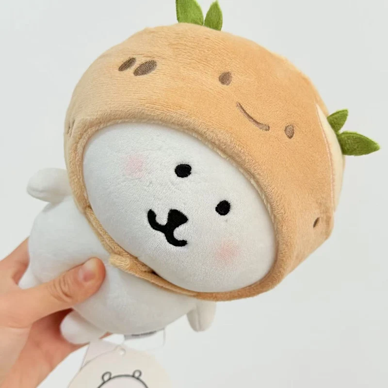 Couvre-chef ours Kawaii en peluche de 10cm, jouet en utilisant un chapeau, pendentif ours auto-déparable, porte-clés poupée, ours décontracté, pendentif populaire