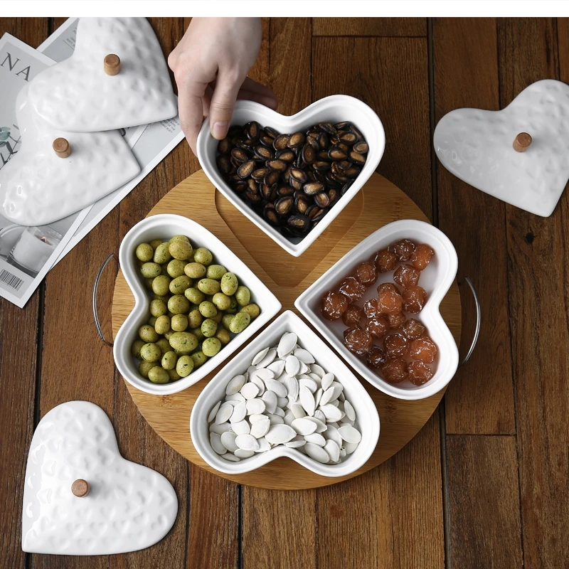 

Ceramic afternoon tea lid dried household snacks plates