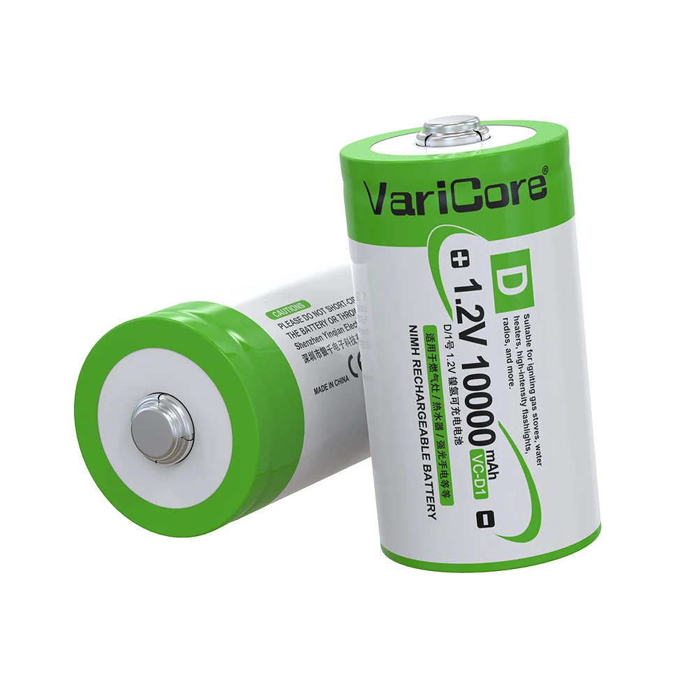 VariCore D1-Akku, 10.000 mAh, große Kapazität, 1,2 V, NiMH-Akku mit langer Lebensdauer, wiederaufladbarer/langlebiger/Power-Akku