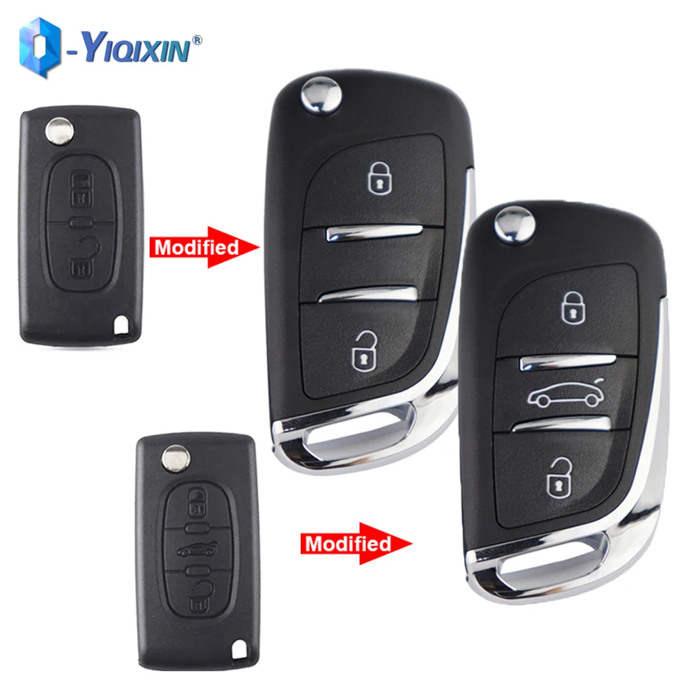 Remote Car Key Shell For Peugeot 208 307 406 308 206 306 307 407 807 207 607 107 Partner Key Case For Citroen C4 C2 Xsara C3 C8