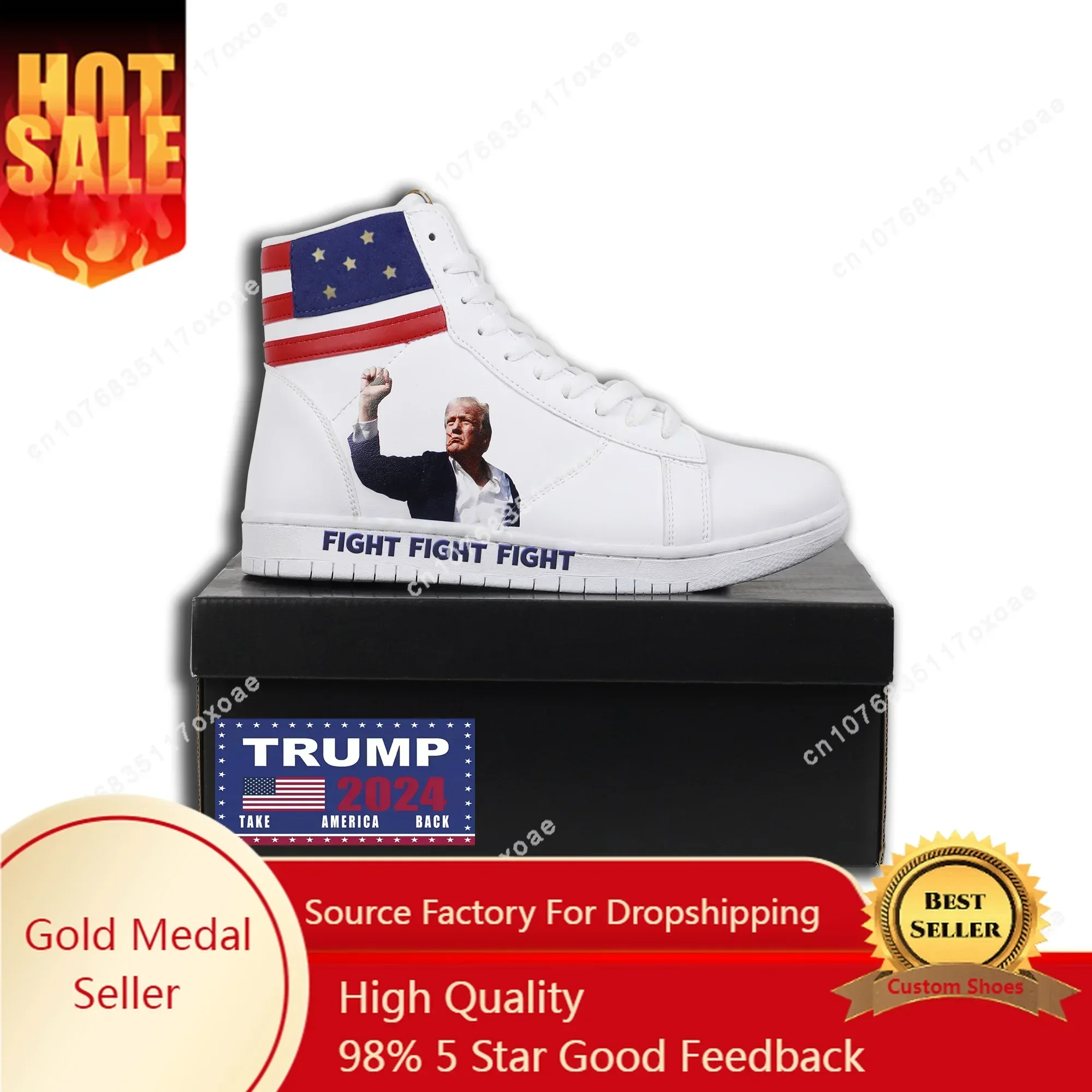 

Trump FIGHT Sneakers Shooting Makes Me Stronger 2024 MAGA Never Surrender Shoes Basketball Mens Womens Casual Boots Road Shoe