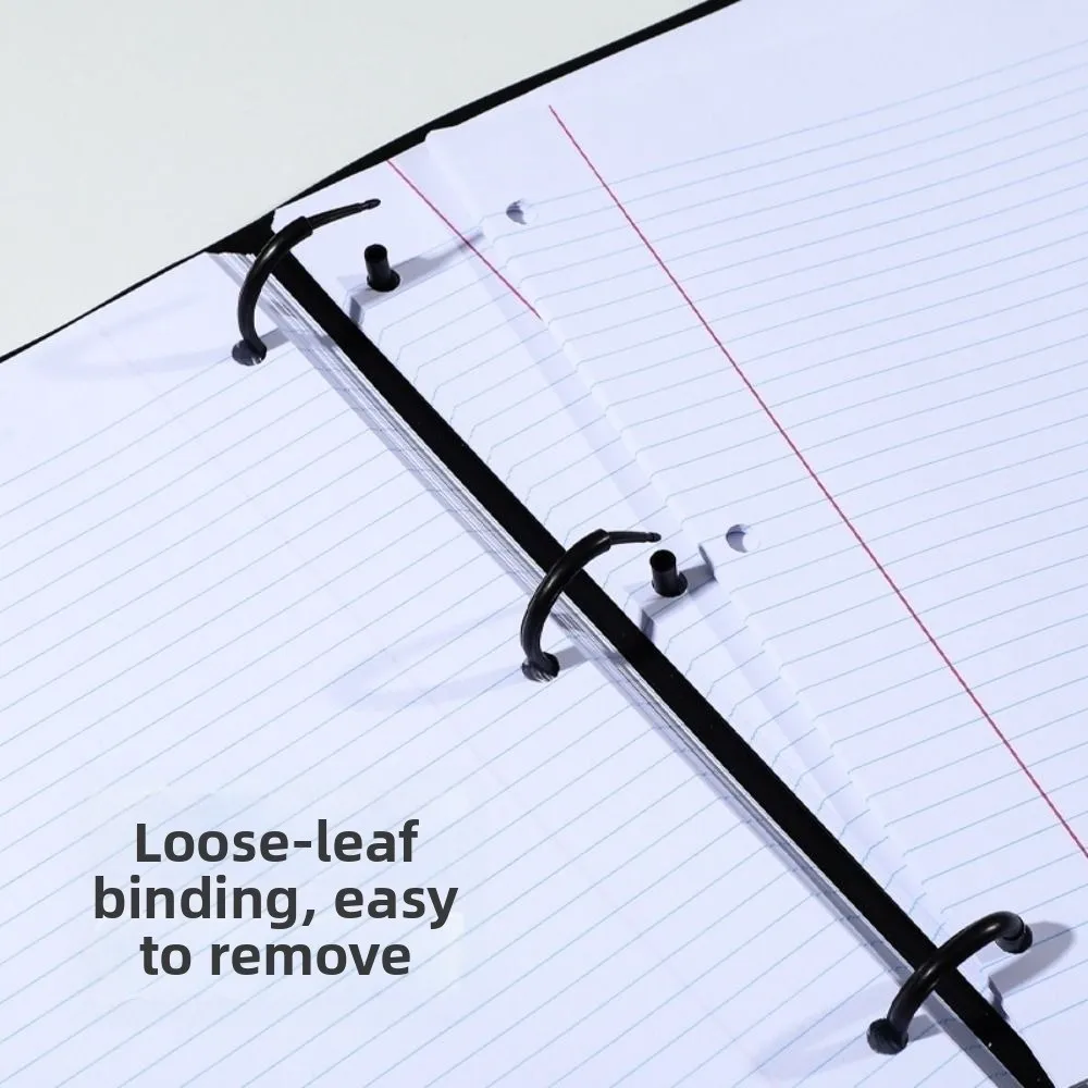 3 Ring Loose-leaf File Folder Thickened Detachable Loose Leaf Document Folder Waterproof Multifunctional