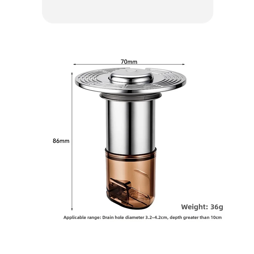 1pc Floor Drain Automatic Suspended Floor Drain Core ABS Waterproof Scent Proof Quick Drainage Scent Protection High-Capacity