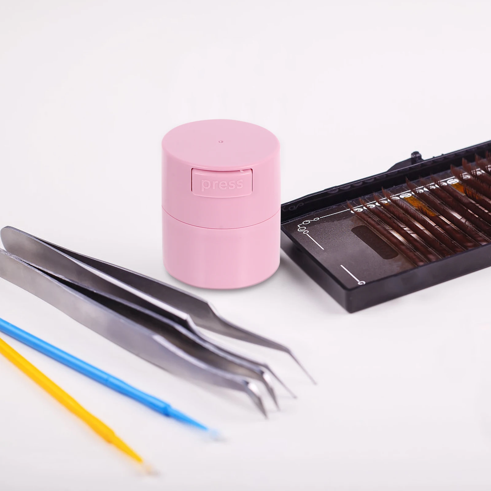 

2Pcs Eyelash Glue Storage Box Premium Plastic Waterproof Case for Eyelash Extension Adhesive Large Capacity Portable Sealable