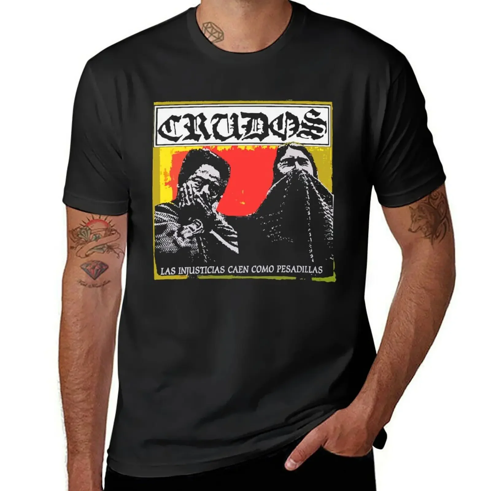 Camiseta de ondas Retro Premium para hombre, camisetas de verano, paquete de regalo de cumpleaños, Crudos Los Crudos Las Injusticias