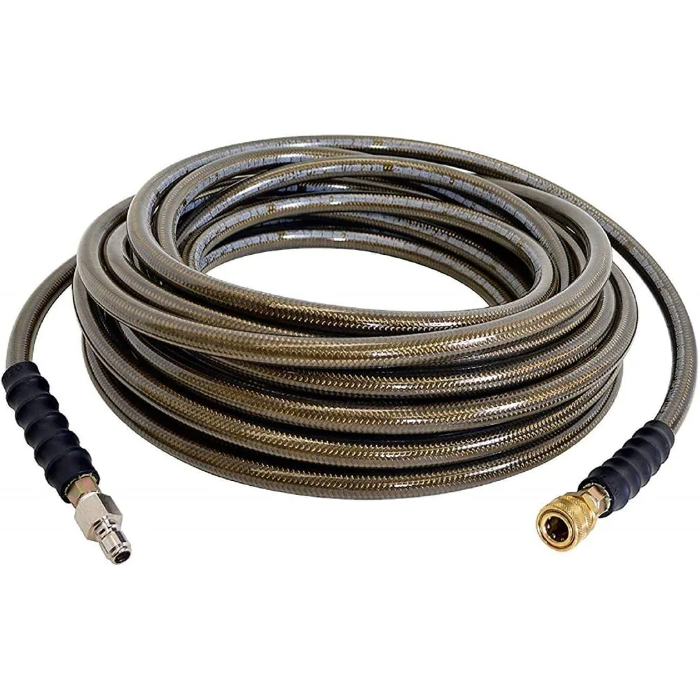 

New upgrade-Brown,Pressure Washer Hose, Cold Water Use, 3/8 Inch by 100 Feet, 100-Foot,sturdy&durable-Free shipping