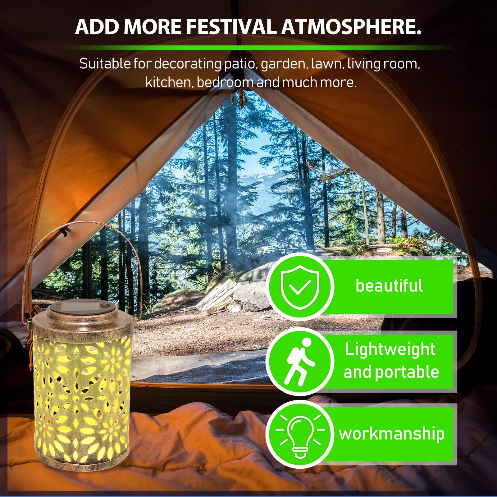 

Light Iron Hollowed Lamp Decorative Claws Projection Yard Lights Waterproof Solar Powered Lantern Outdoor Garden