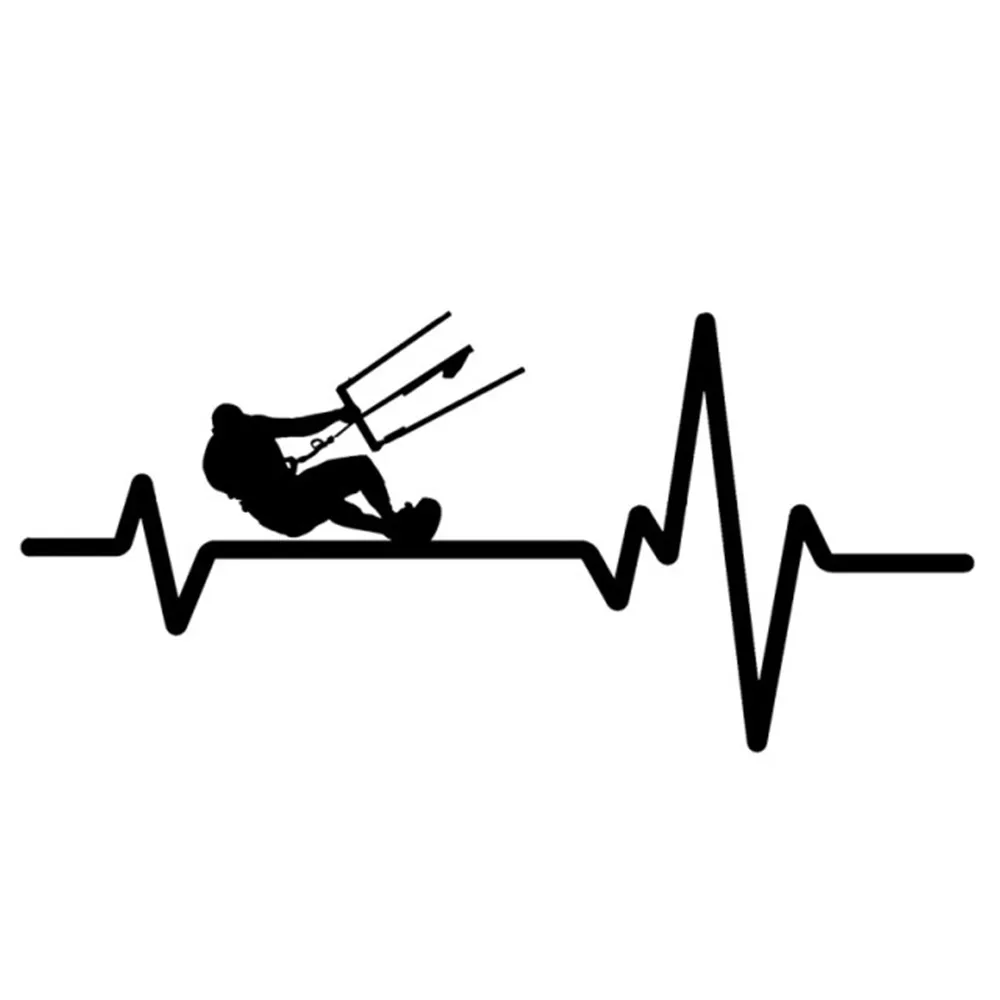 

Kiteboarding Kite Board Heartbeat Lifeline Vinyl Car Sticker for Dodge sticker