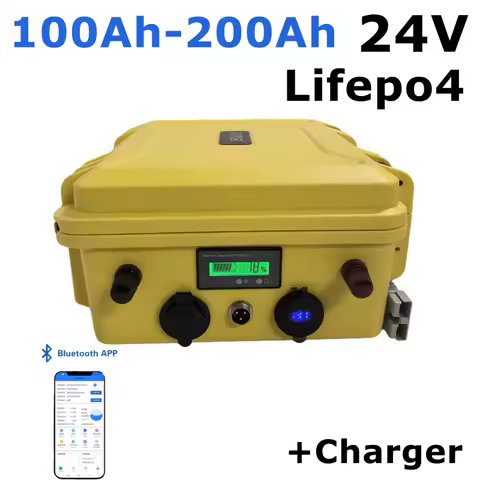 24V 100AH 120AH 150AH 200AH LiFePO4 Battery 24V lifepo4 battery 24v lithium battery Lithium iron phosphate battery with Charger
