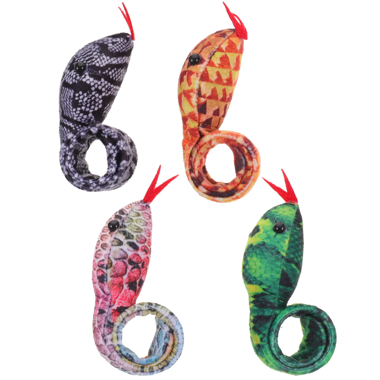 4 Pcs Snake Ring Boys Bracelets Girl Toys Supplies Slap Stuffed Animals Childrens Party Favors for Kids Serpentine