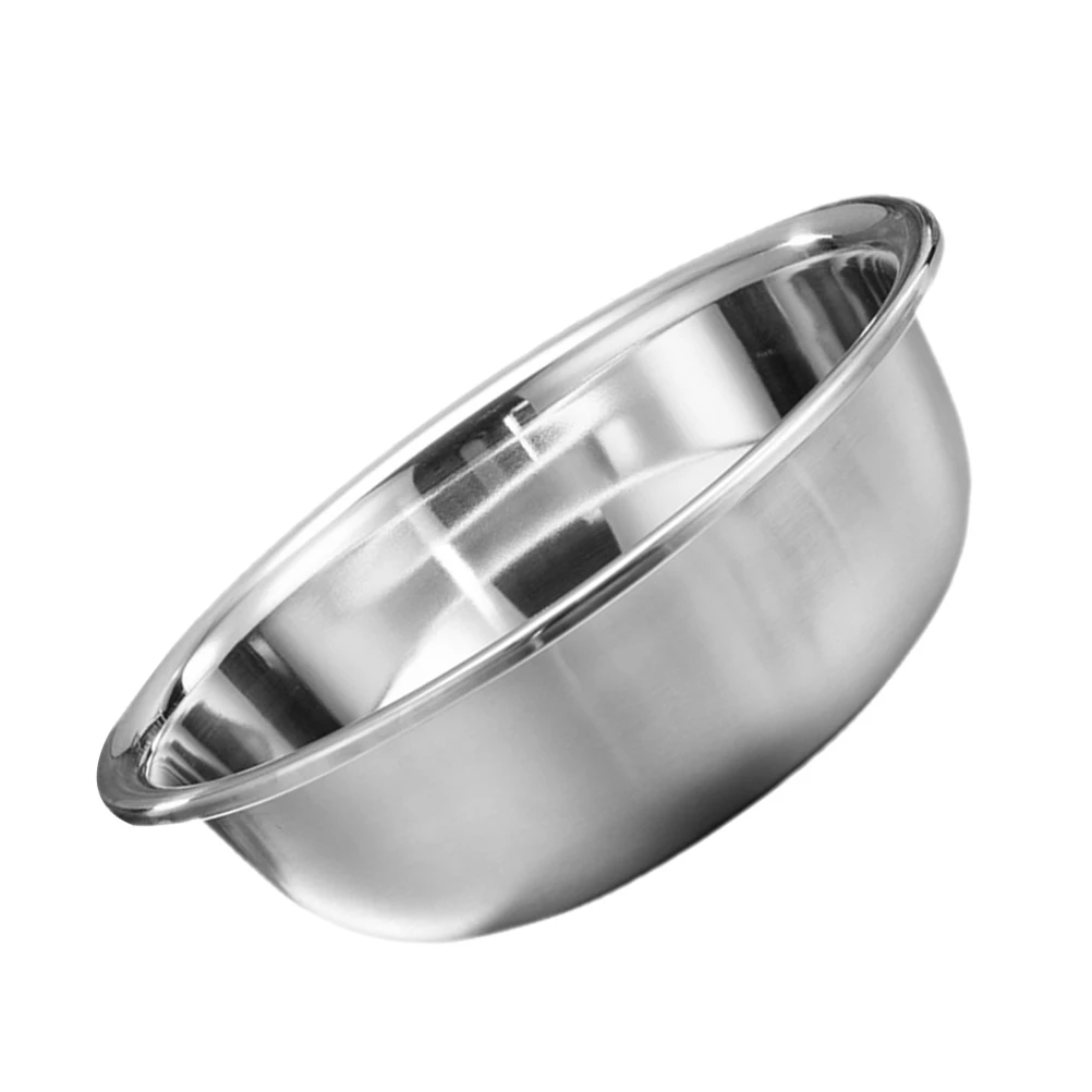 

28Cm Stainless Steel Washing Basin Large Capacity Mixing Bowl For Kitchen Rice Vegetables Dough Eggs Multiuse Metal Baking Pan