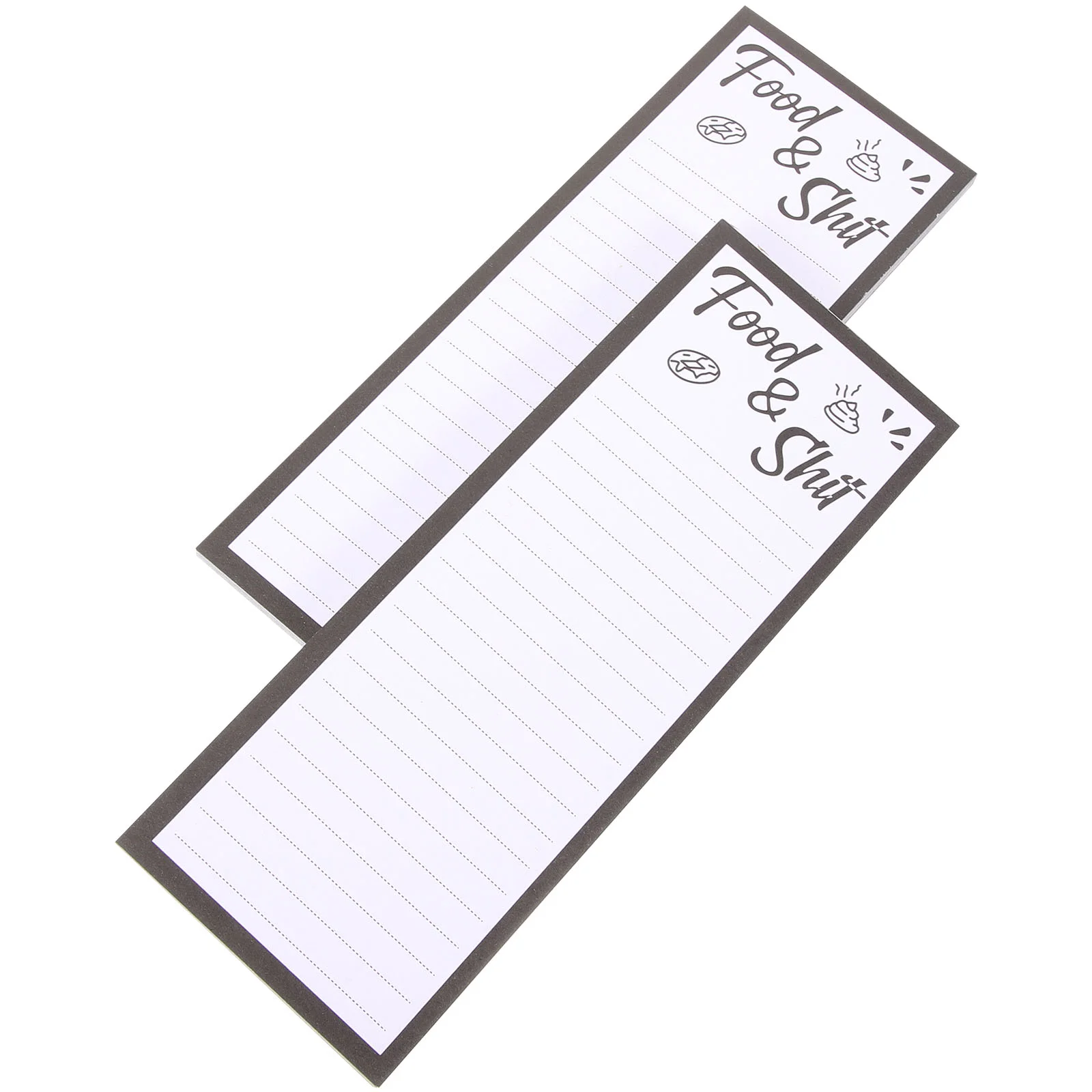 2 Pcs Magnetic Notepads Magnets Shopping List for Fridge to Do Notebook 20x75cm Grocery The Refrigerator Office