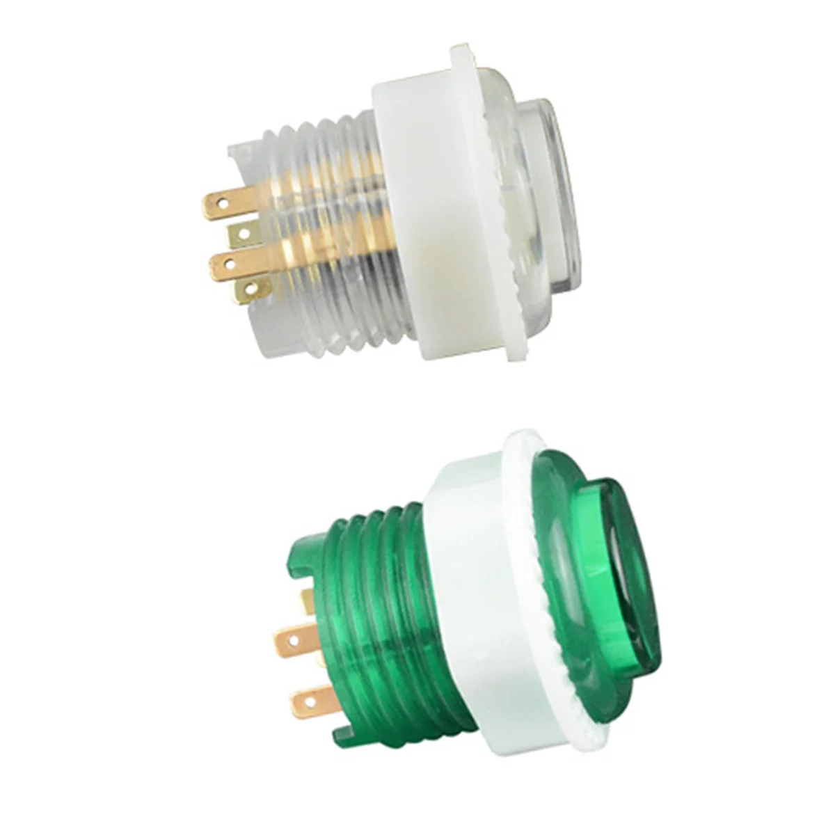 M86K جودة ABS لعبة آلة مفتاح بـزر دفع مع الضوء تضيء 24 مللي متر ممر لعبة وحدة التحكم زر مع 4 محطات أ #5