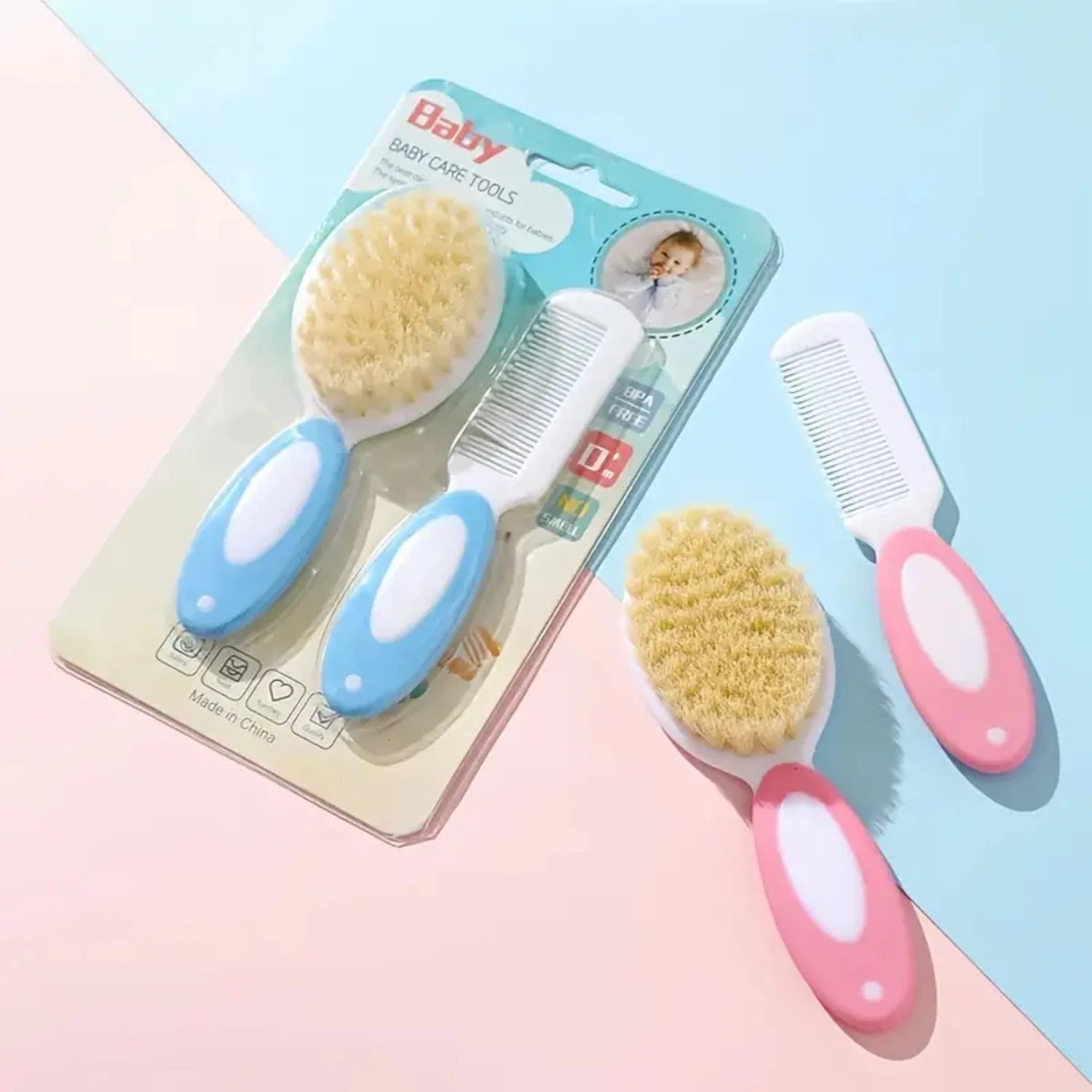 Ultimate Gentle and Soft Baby Care Set with Soothing Shampoo, Gentle Head Massage Brush, and Soft Hair Brush for the Ultimate an