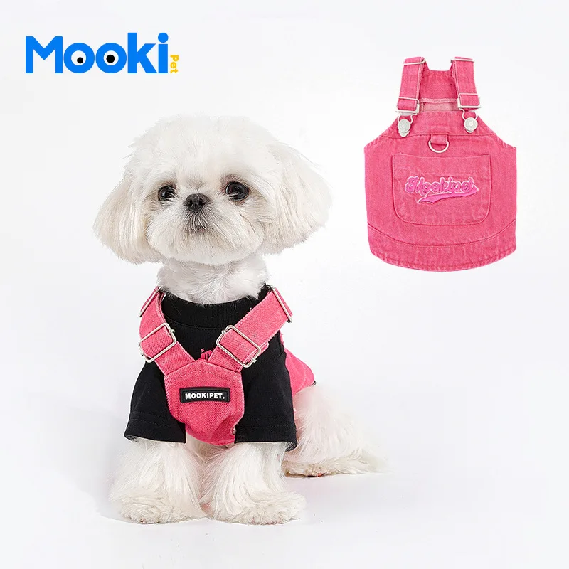 

Mookipet denim vest 2024 summer clothing Pet Cat dog Clothes for Puppy Small medium dog chihuahua french bulldog apparels