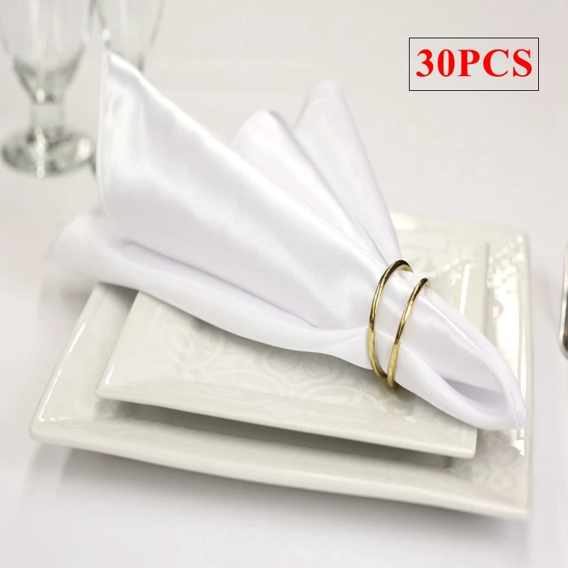 

48x48cm Satin Table Napkins Silk Cotton Table Cover Napkin Wedding Banquet Dinner Party Table Decoration