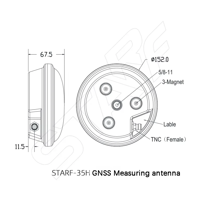 Precyzyjna antena GNSS RTK GPS L1 L2 L5 GLONASS Galileo BDS AG35 AG30 AG25 AN600 do pojazdów rolniczych — zdjęcie produktu 6