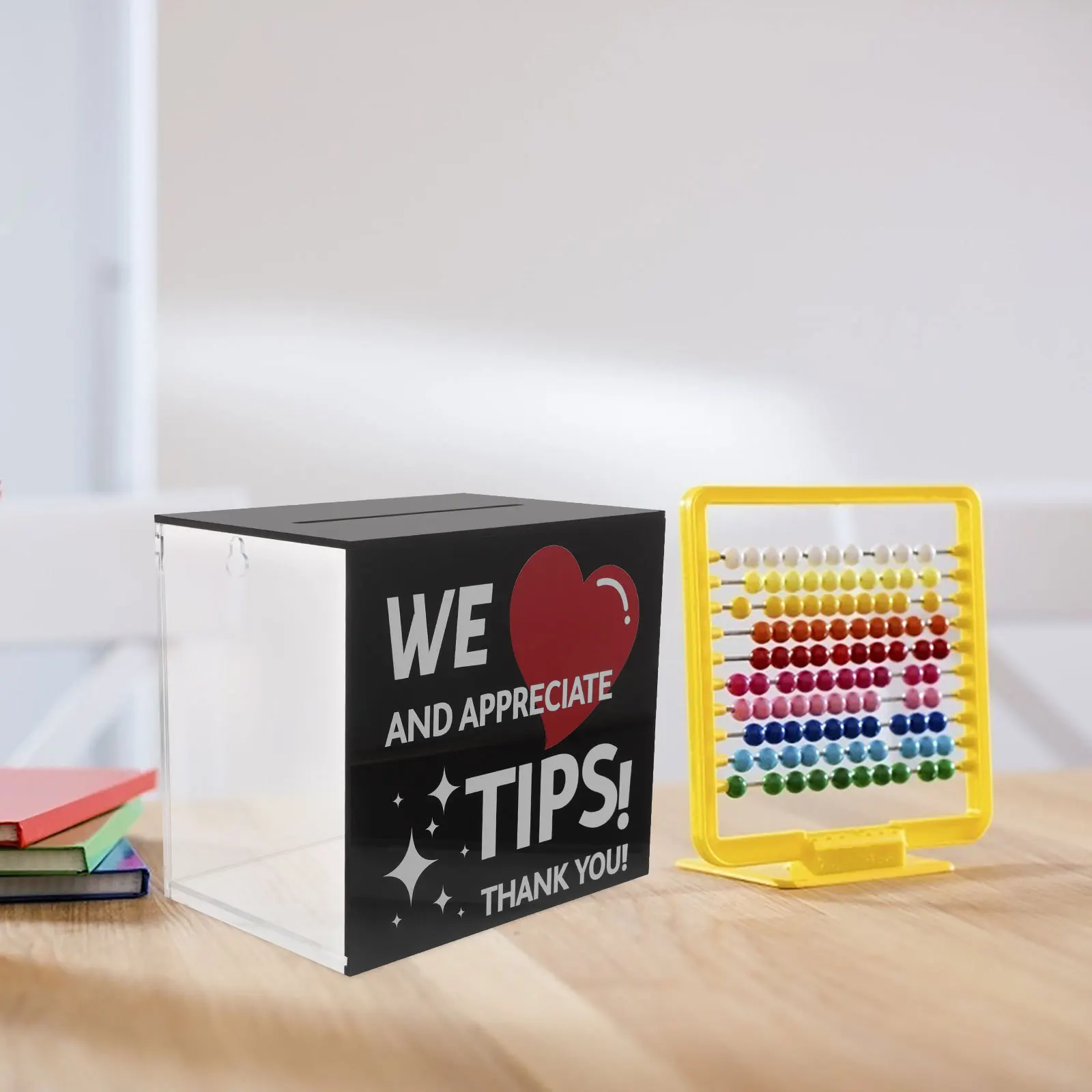 

Acrylic Tip Collection Box Clear Donation Container 5.97x5.31x3.93in Compact Design for Bars Restaurants Fundraising Events