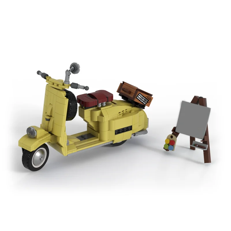 551pcs MOC Vespa Piaggio Alternate Build Creator Model Building Christmas gift blocks Assemble idea toys Education Brick Kids