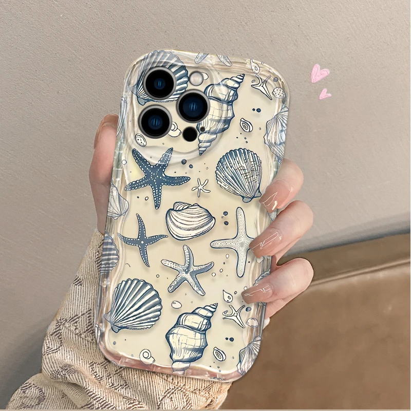 Phone Case For iPhone 16 16E 15 14 13 12 11 Pro Max X XS X S Max XR SE 2020 SE4 7 8 Colorful Marine Organism Soft Silicone Cover view 5