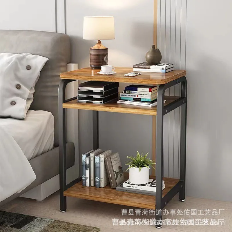 

Новая простая прикроватная тумбочка в современном стиле, небольшой прикроватный столик из кованого железа для спальни, популярный среди интернет-знаменитостей.