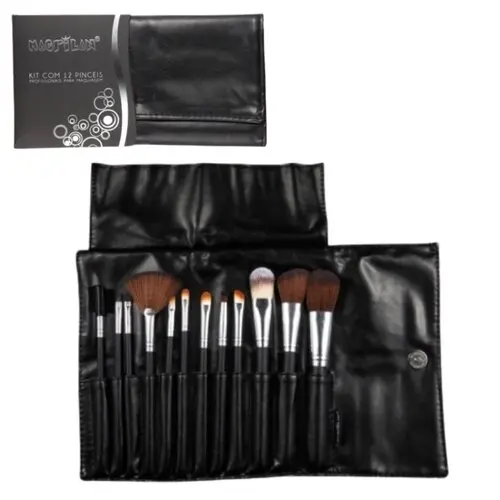 Macrilan Makeup Brush Kit 12 Pieces + Case Necessaire