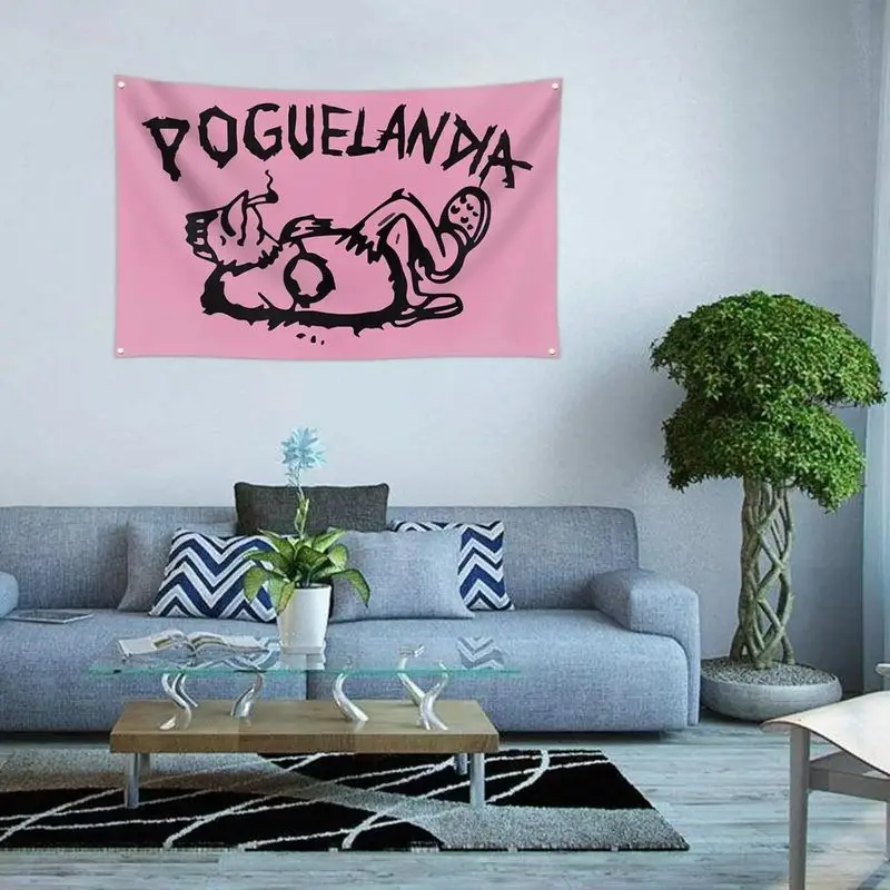 VIKAMA Cartoon Flag Tapestry Bund Exploration Printed Wall Hanging Bedroom Dormitory Bar Esports Room Home Decoration