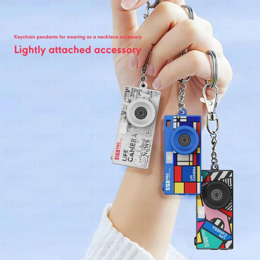 2 Retro Mini Keychain Thumb Camera 1080P HD Recorder Outdoor Sports Camera Video Shooting Children Camera Gifts Christmas
