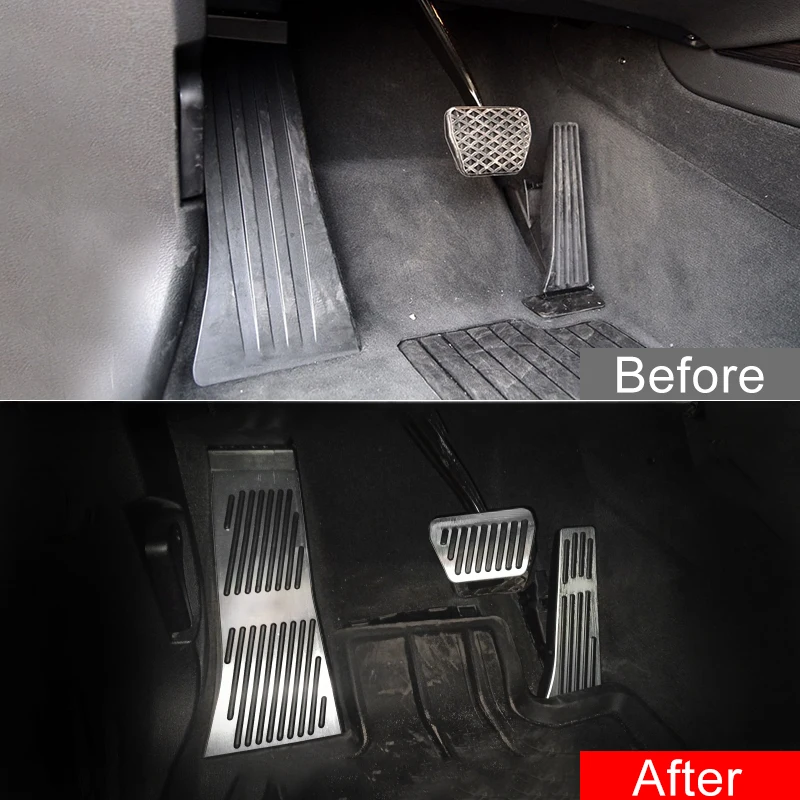 Car Accessories For BMW X5 X6 E70 E71 E72 F15 F16 F85 F86 Aluminum Footrest Pedal Accelerator Brake Pedals Cover Anti-Slip Pads