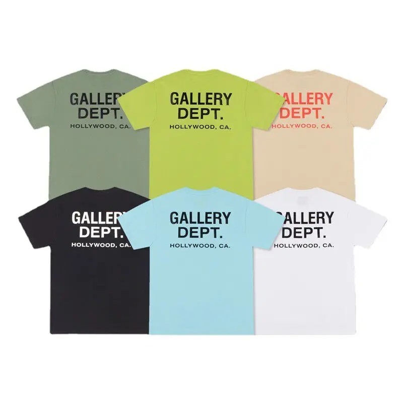 Gallery Dept Classic Vintage Alphabet Print Vintage Loose Foundation Short Sleeve T-Shirt