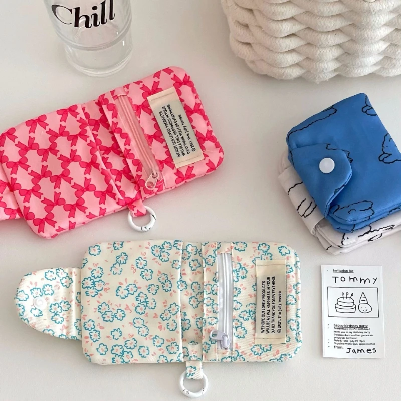 Cute Design Coin Purse Simplicity Style Catoon Pattern Korean Fashion Wallet Portable Size Multi-layer Card Holder For Girls