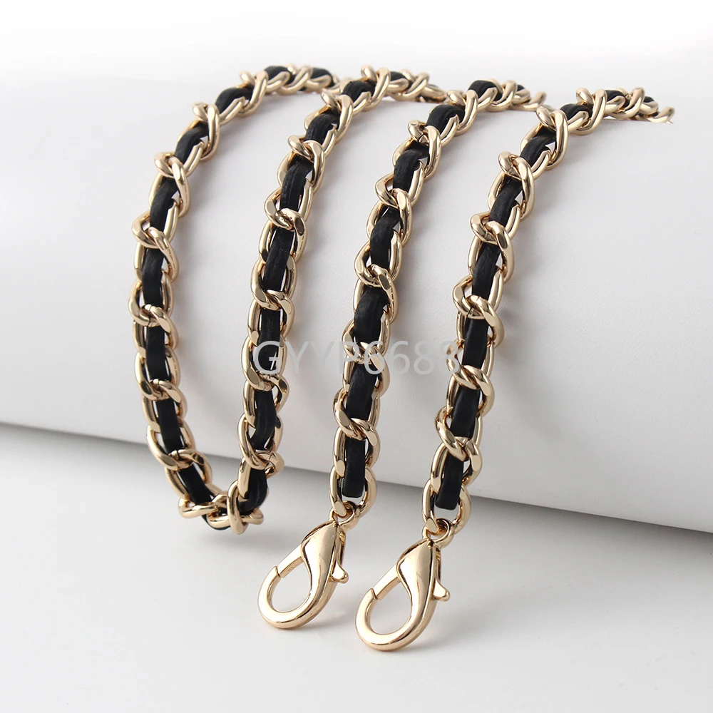 1/3/5PCS 7mm Length:120cm Genuine Leather Metal Bag Strap Purse Chain Lobster Clasps For Handbag Shoulder Crossbody Accessories