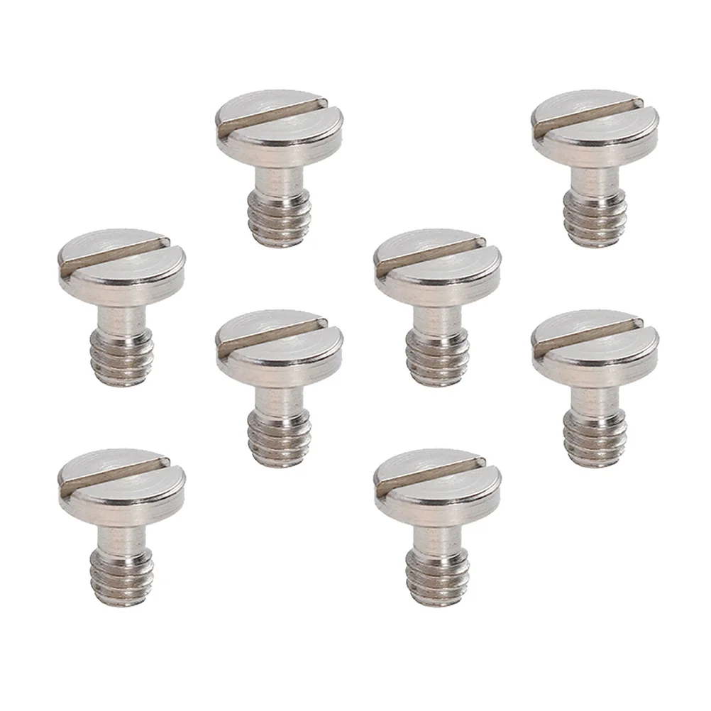 8Pcs Quick Release Plate Screw Tripod Extender Camera Accessory Durable Nickel Plated Iron Tripod Mounting Plate Screw
