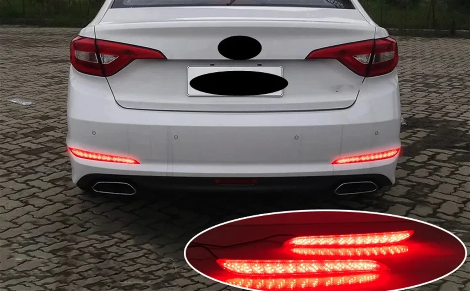 

Автомобильный светодиодный фонарь заднего бампера для Hyundai Sonata 9th 15-17 стоп-сигнал мигающий фонарь указатель поворота