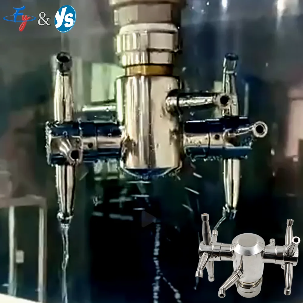 

Ten-head Bottle Tank Cleaning Universal Washer 360 degree Tank Cleaning 2" Female/ Male Thread Quick Connect Tank Washer