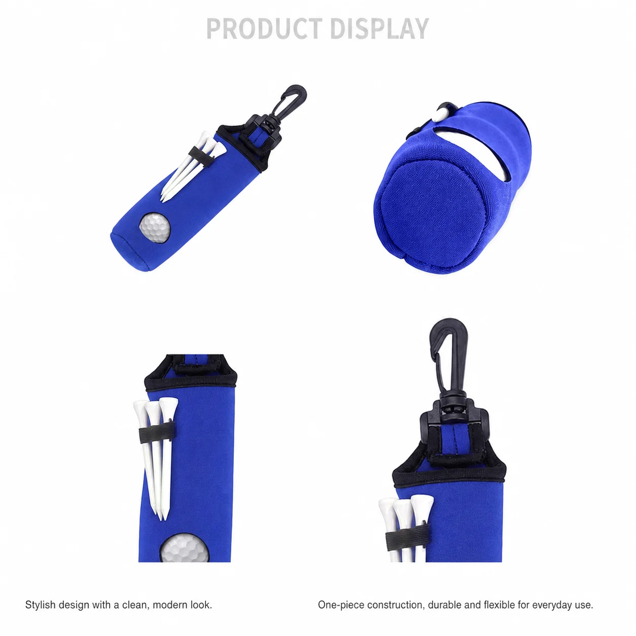 1PCS Golf Tee Holder with Keychain And Belt Clip Golf Ball Carry Bag Pouch Unique Golf Accessory for Easy Ball Storage