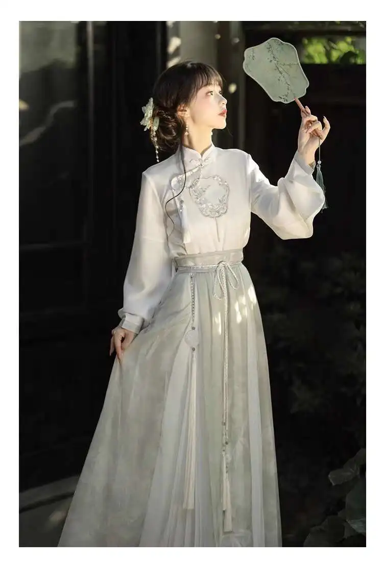 

New Chinese Style Hanfu Improve Daily Han Elements Guofeng Tops Skirt Fiesta Carnival Halloween Cos Cosplay