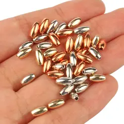 300/600pcs 4x8mm Rice Shape CCB Beads For Bracelet Jewelry Findings Plastic Loose Spacer Beads DIY Craft Supplies