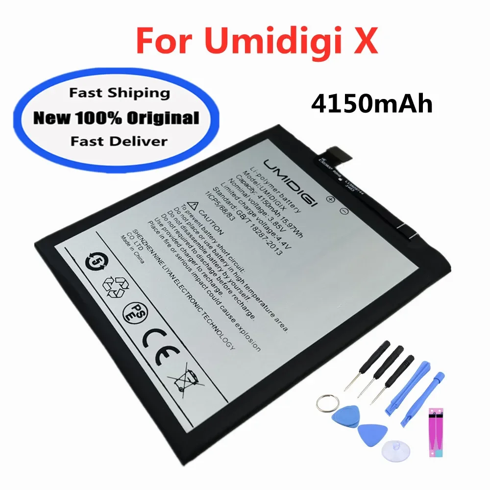 

4150mAh Original Battery For UMI UMIDIGI X Phone 4150mAh High Quality Battery + Free Tools