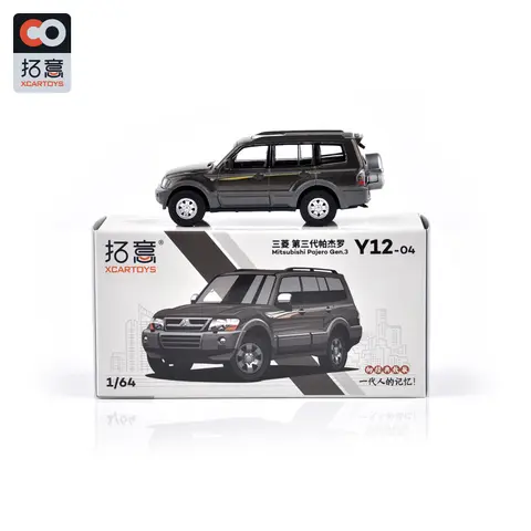 1:64 PAJERO modellbil i legering och plast, gjuten 12 best sales Pajero-leksak - №3