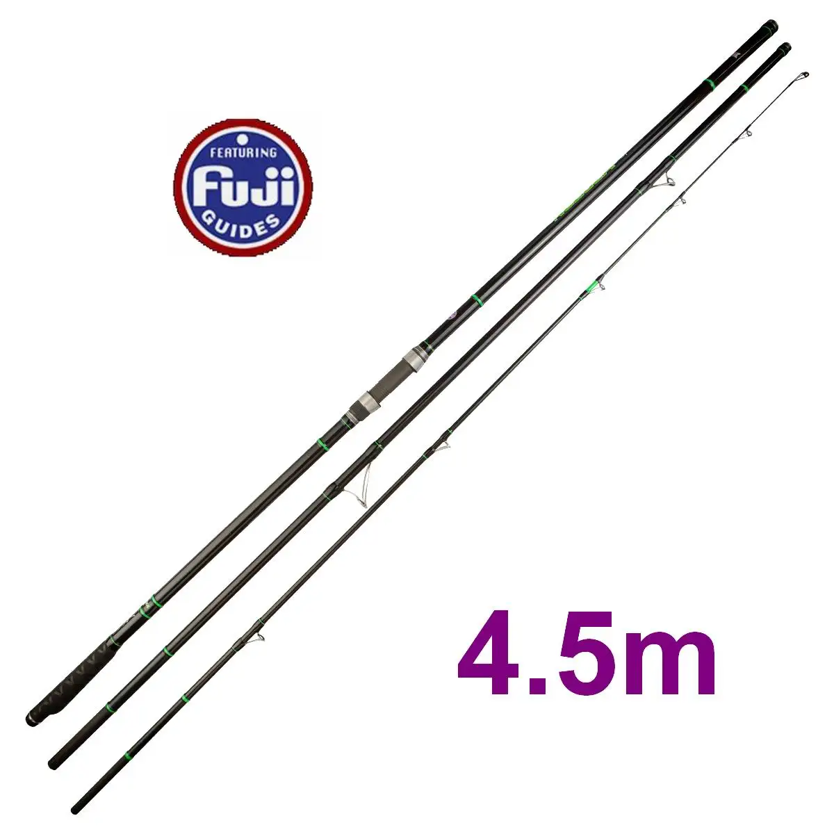 ZZ266 35# Fuji CR Rings Seat 4.5m 628g 40T Carbonfiber SurfCasting Rod Half Solid Tip Dia. 1.8mm Butt 22mm Bait 100-300g