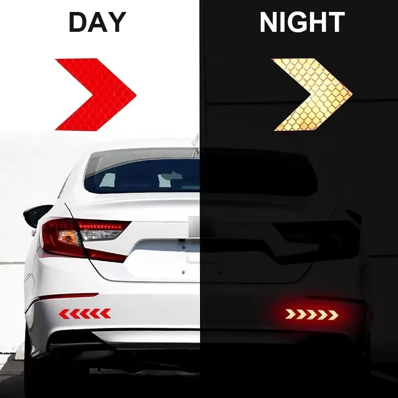 Helmet Car Bumper Safety Reflective Stickers Warning Reflector Strip High Visibility Waterproof Sticker for Night Walking Riding