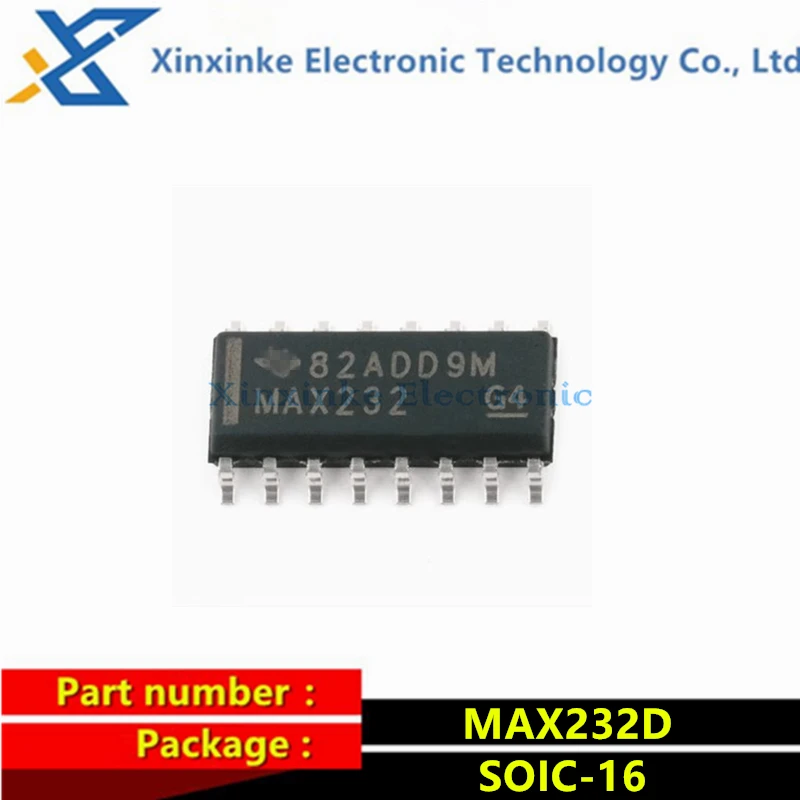 MAX232D MAX232 SOIC-16 RS-232 Interface IC Dual EIA-232 Driver Full Duplex Transceivers Chip Brand New Original