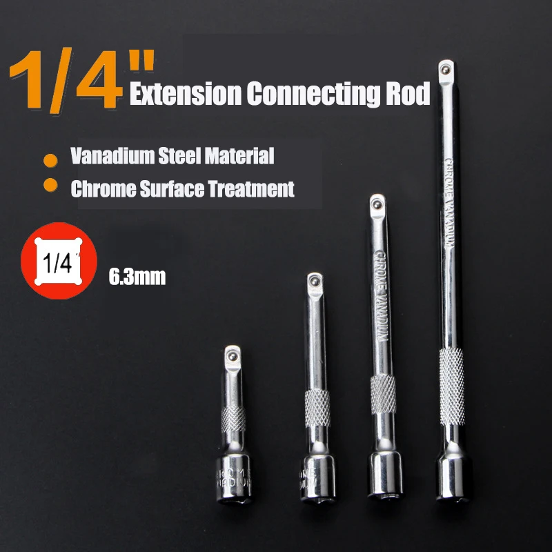 

4pcs 1/4 Inch 6.35mm Auto Repair Parts Ratchet Wrench Release Socket Extension Rod