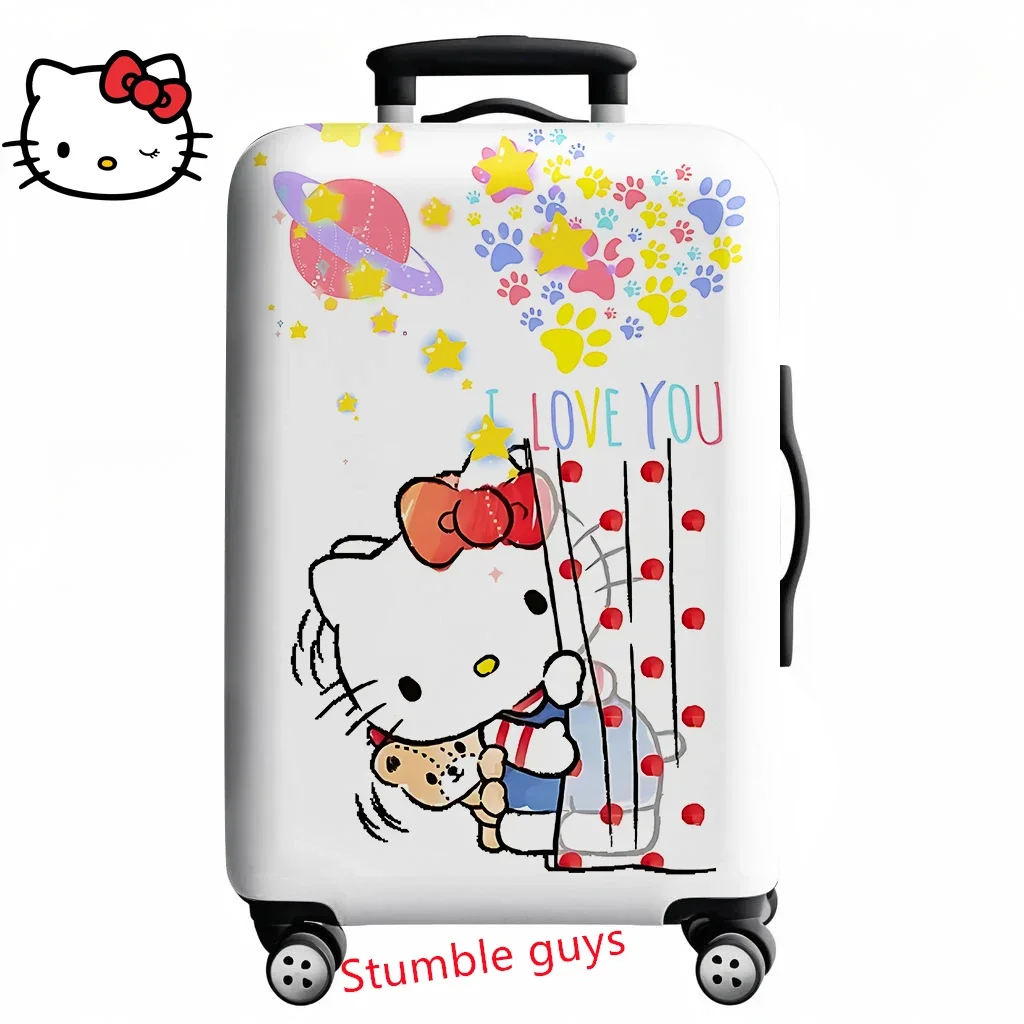 

Kawaii Hello Kitty Suitcase Cover Travel Protector Fits 18-32 Inch Luggage Anime Design