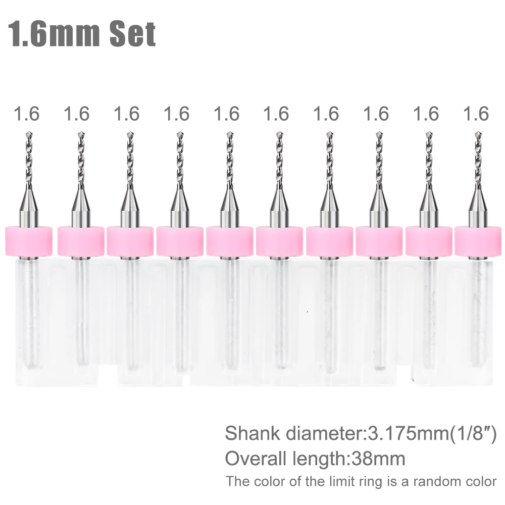 Mini Pcb Boor 10Pcs 0.1-1.2Mm Carbide Pistool Boor 1/8 ''Schacht Voor Pcb Gedrukt printplaat Boren Cutter